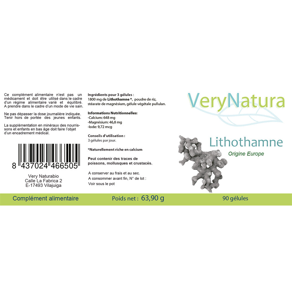 Lithothamne pur – Votre apport de calcium naturel pour des Os et Articulations en Santé