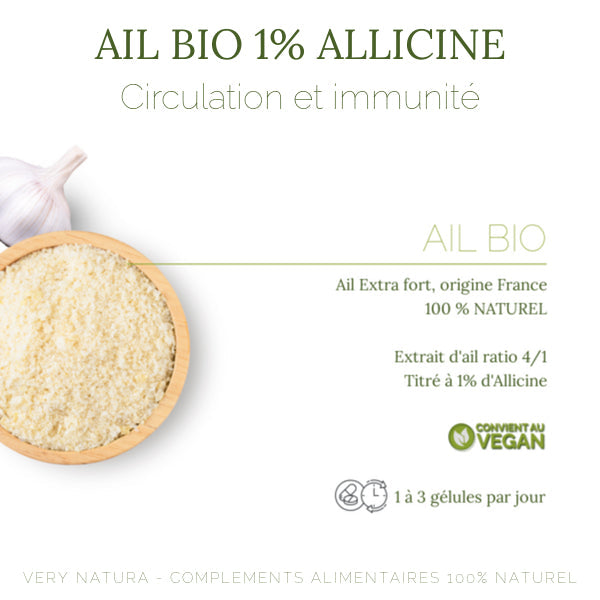 Ail Bio Extra Fort 1% Allicine - Allié Naturel pour le Cœur et l'Immunité