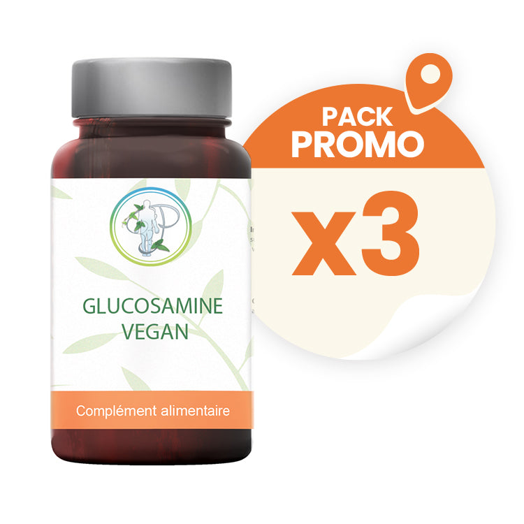 Glucosamine Sulfate Végane Pack Promo x3 – 3 pots de 90 gélules