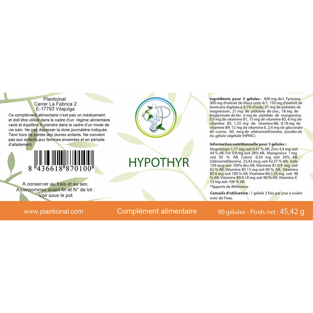 Hypothyr® - Soutien naturel de la fonction thyroïdienne