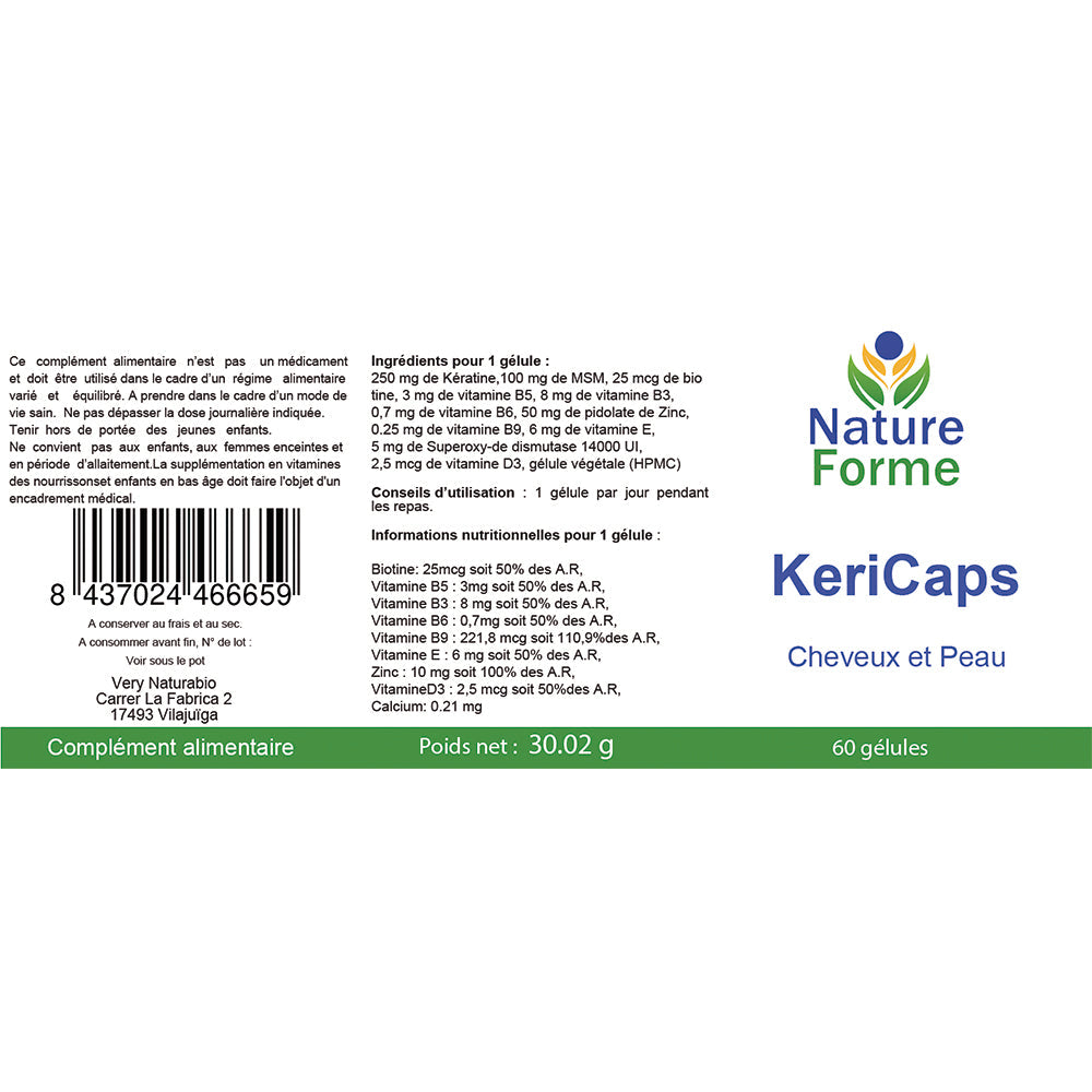Kericaps – La Solution Naturelle pour des Cheveux Forts, une Peau Éclatante et des Ongles Solides