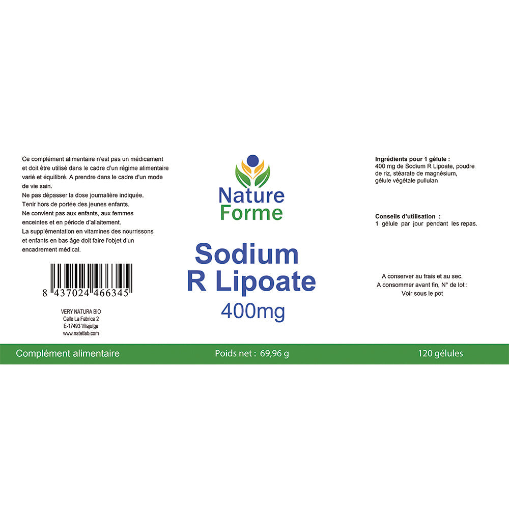 Sodium R Lipoate 400 mg : Antioxydant