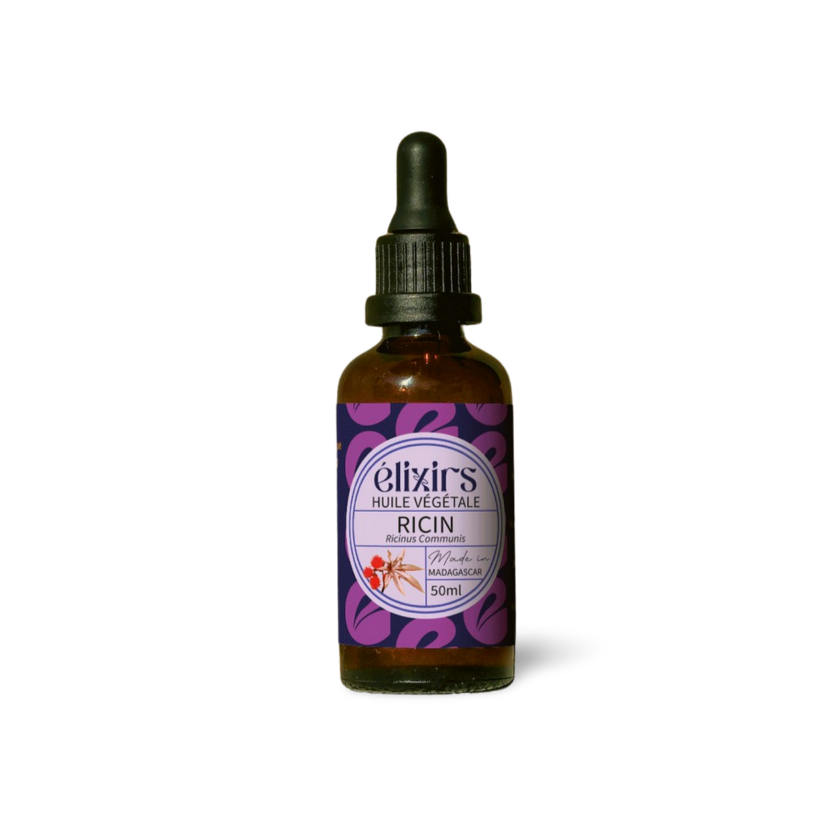 Huile de Ricin Bio Pressée à Froid : Cheveux, Cils, Sourcils, Barbe & Ongles (50 ml) - Élixirs de Clara
