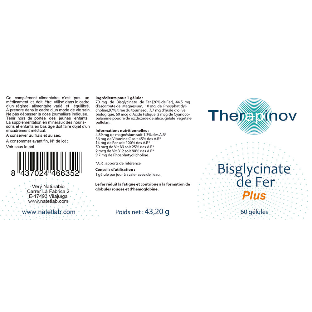 Bisglycinate de Fer Plus – L’Énergie et la Vitalité au Quotidien