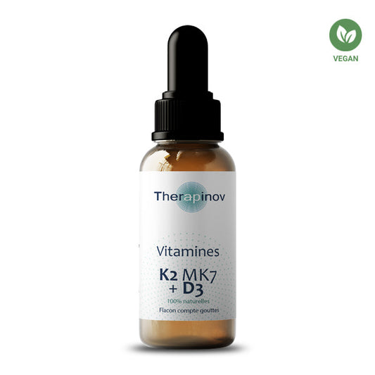 Vitamine D3 K2 MK7 (100% Naturelle) : Os & Immunité