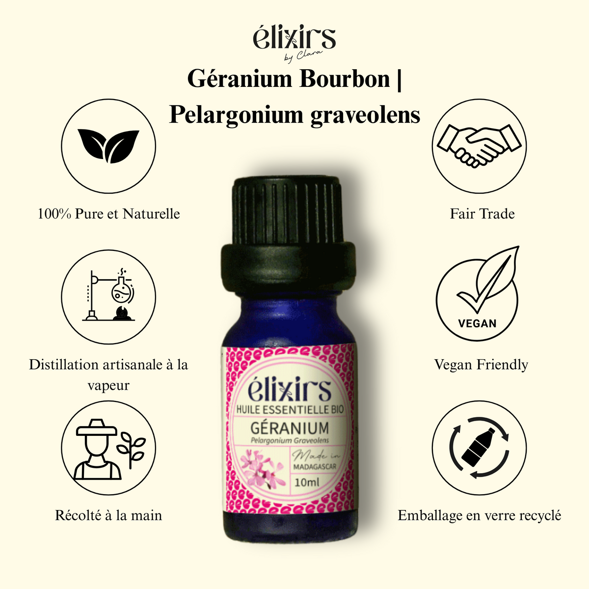 Huile Essentielle de Géranium Bourbon Bio (Élixirs de Clara), photo 3
