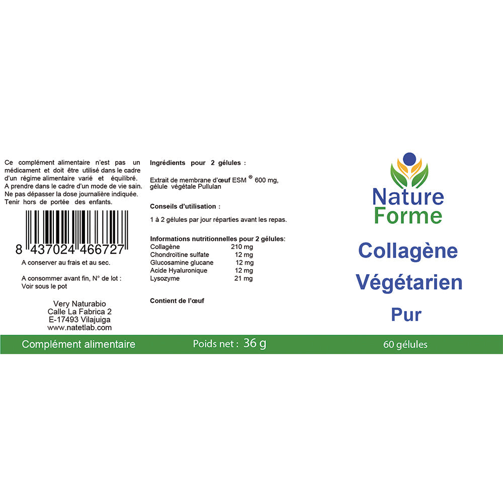 Collagène Végétarien Pur Gélules : Peau & Articulations