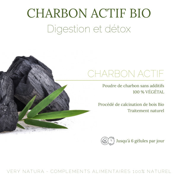 Charbon actif BIO en Poudre - Origine France - Digestion & Détox