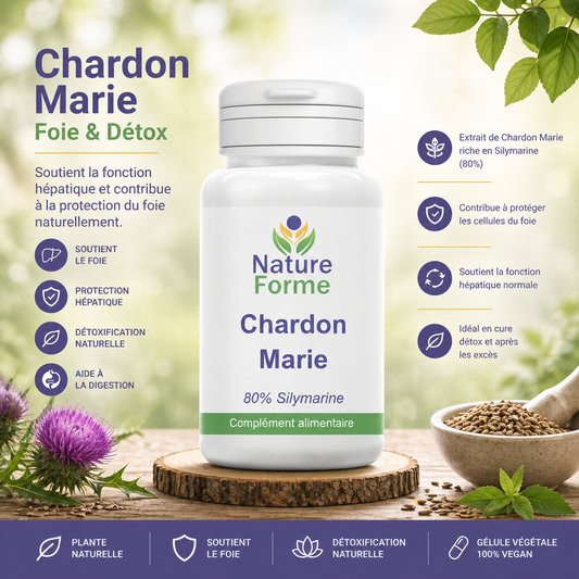 Chardon Marie titré à 80% de silymarines et 30% de silybines