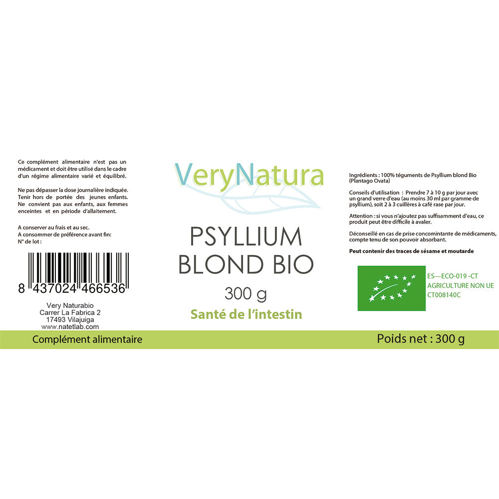 Psyllium Blond Bio :  Digestion & Transit