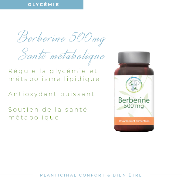 Berbérine 97% - 500 mg – Votre Allié Naturel pour le Métabolisme et la Fonction Hépatique