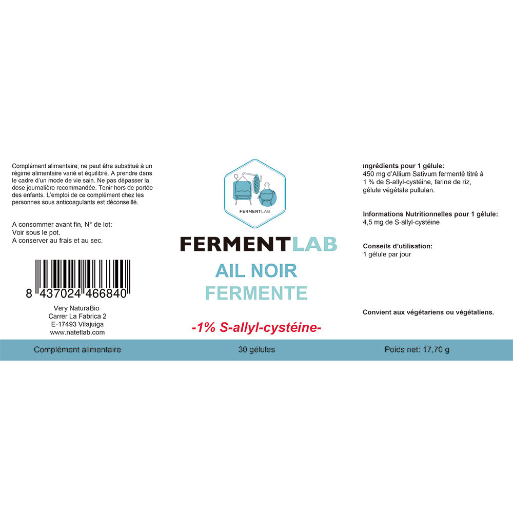 Ail Noir Fermenté 1% de S-allyl-cystéine : Cœur & Immunité