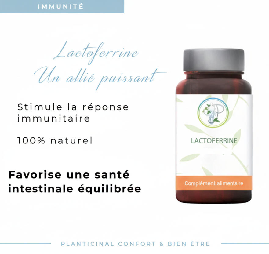 🛡️ Lactoferrine 100 mg - Immunité, Vitalité & Équilibre du Fer (60 Gélules)