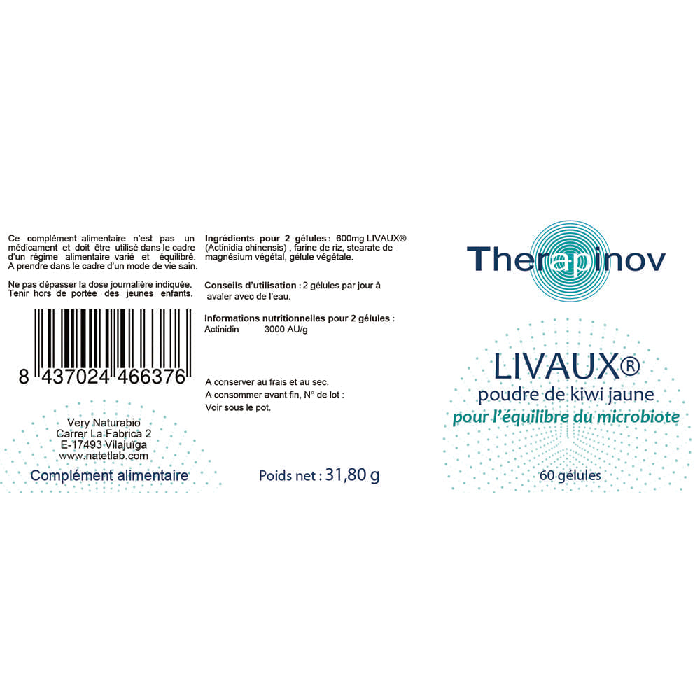 Livaux® Poudre de Kiwi Jaune : Flore Intestinale & Transit