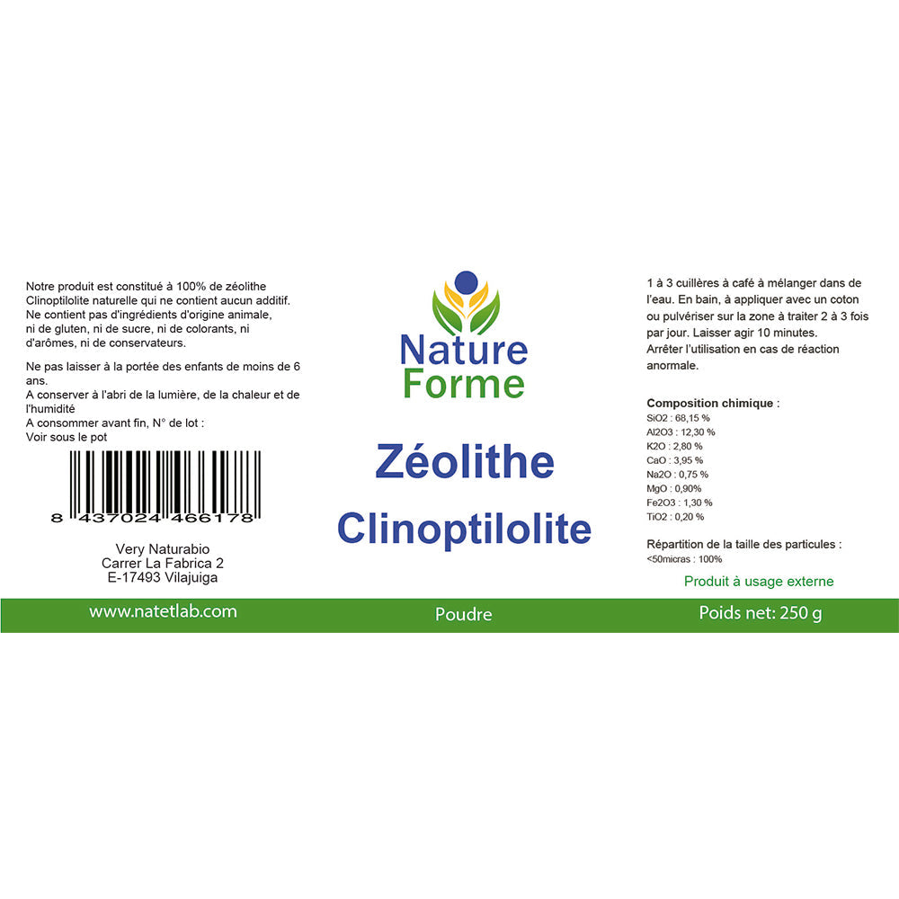Zéolithe  Clinoptilolite : Détox, Antioxydant