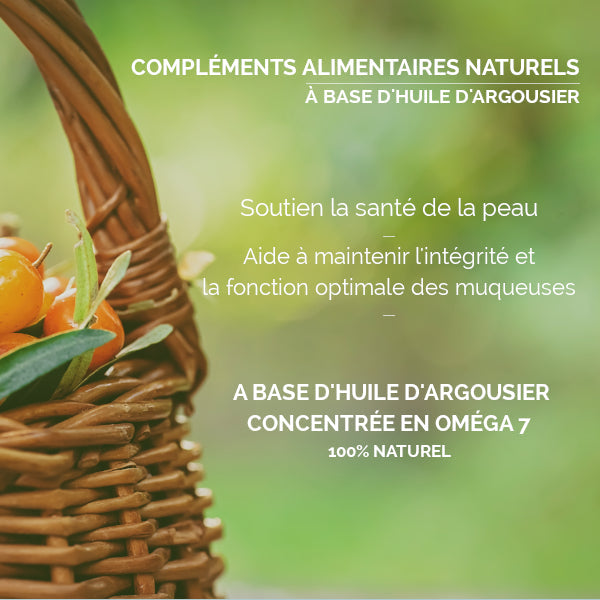 Huile d'Argousier 100% naturelle : Peau & Immunité
