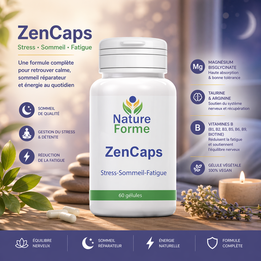 Zencaps Magnésium Bisglycinate – Sommeil, Stress et Fatigue