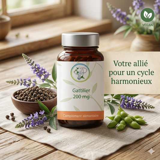 🌸 Gattilier Naturel - Équilibre Hormonal et Confort Menstruel (60 Gélules)