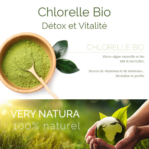 Chlorelle Bio d'Origine UE en Poudre (Very Natura), photo 2