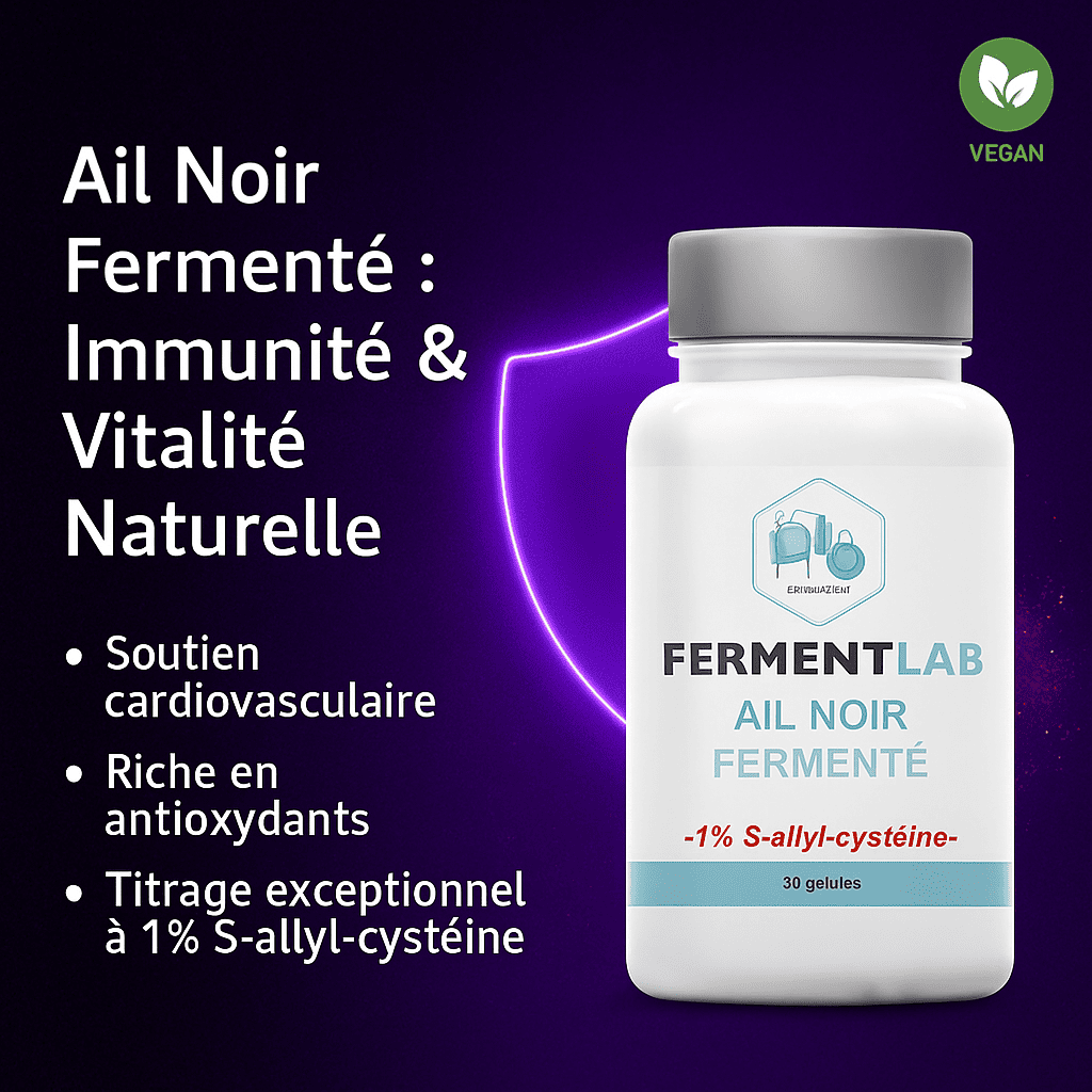 Ail Noir Fermenté 450 mg – 1% S-allyl-cystéine – 30 gélules