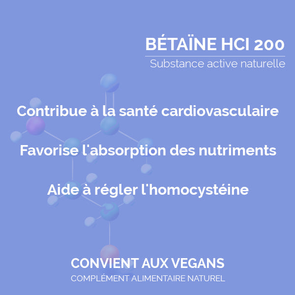 Bétaïne HCL 400 mg : Homocystéine