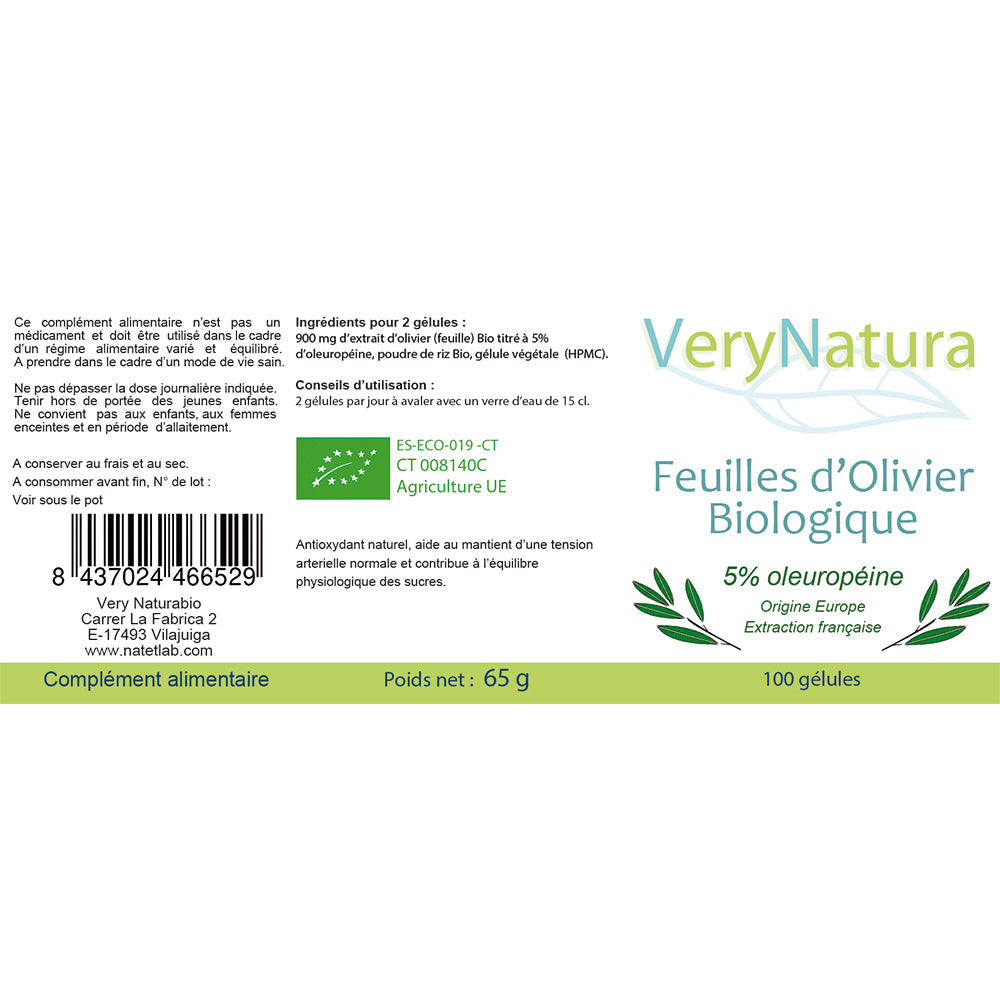 Feuilles d'Olivier Bio 5% Oléuropéine – Votre Allié Naturel pour le Cœur et l'Équilibre Tensionnel