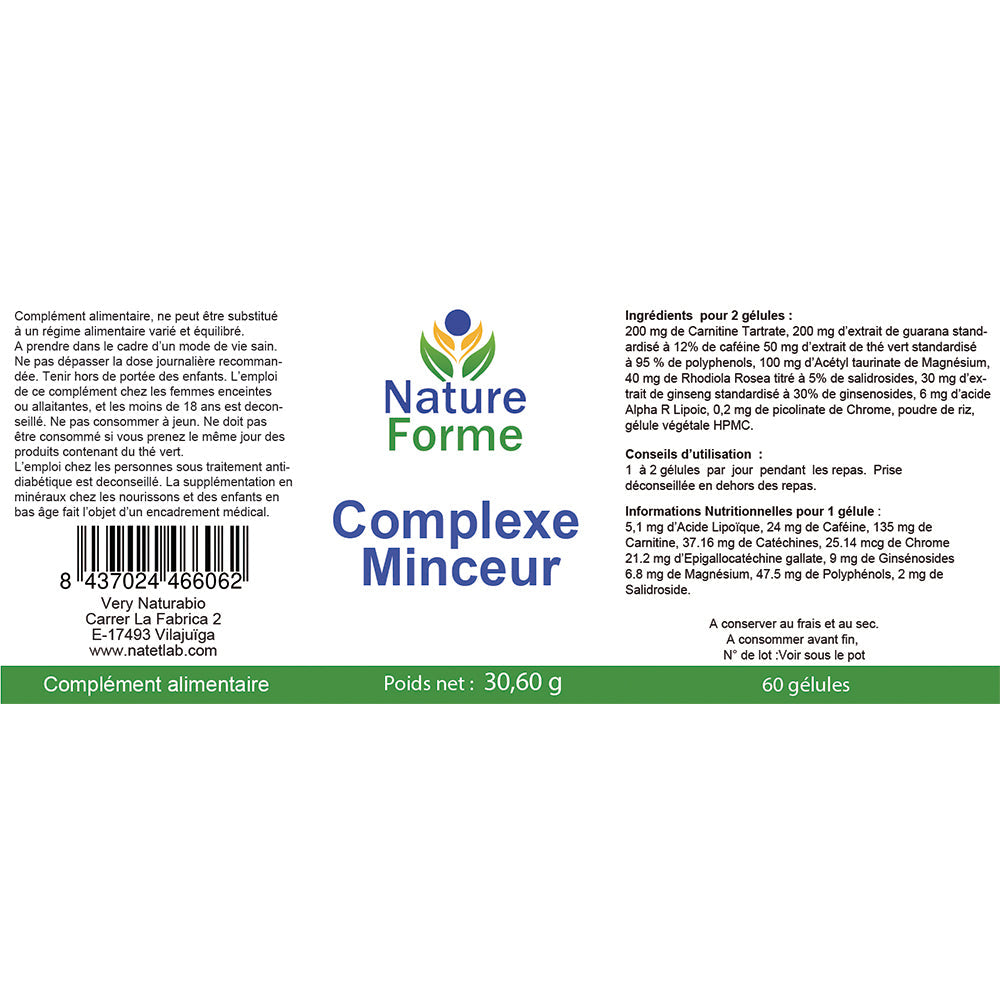 Complexe Minceur (Guarana + Thé Vert) : Perte de poids & Vitalité