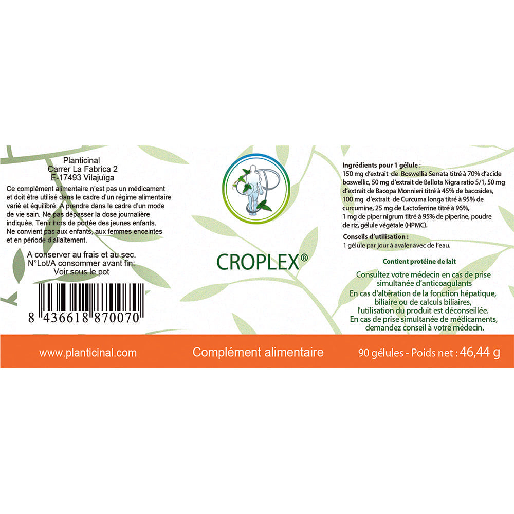 Croplex® Pack Promo x3 – 3 pots de 90 gélules