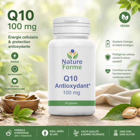 Coenzyme Q10 100 mg + Vitamine E – Énergie & Antioxydant