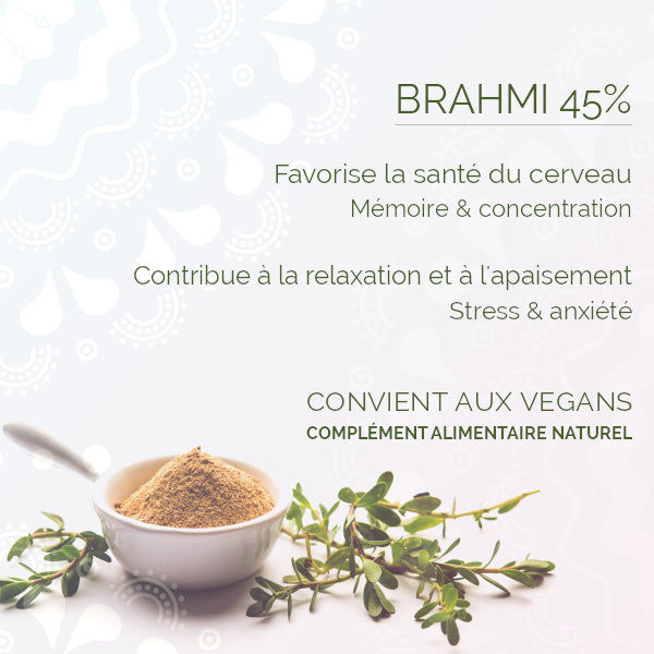 Brahmi 45 % Bacosides : Santé du cerveau
