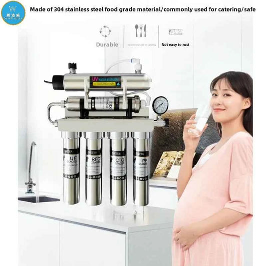 Système de filtration eau 6 étapes avec UV en acier inoxydable pour une eau potable sûre et saine