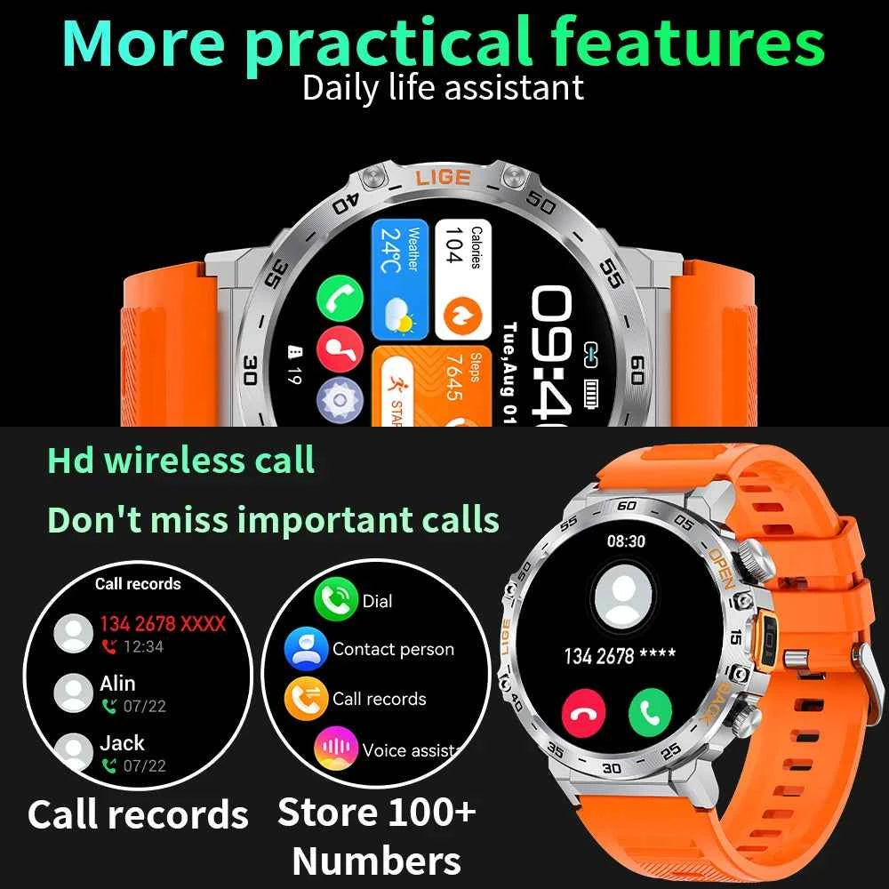 Montre connectée sport suivi performance avec écran tactile et fonctionnalités d'appel HD
