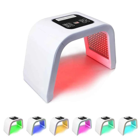 Masque luminothérapie LED design moderne avec contrôle numérique pour soins du visage professionnels