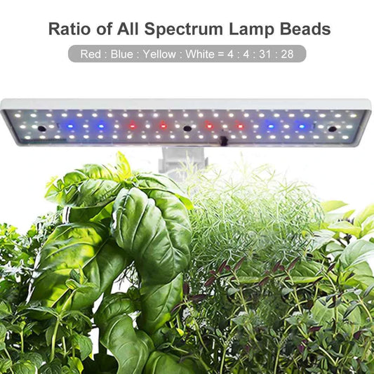 Éclairage LED pour micro potager intérieur avec lampes spectre complet pour plantes en pleine croissance