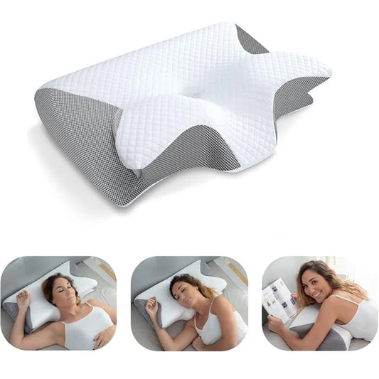 Oreiller cervical ergonomique Le terrier du bien-être, design innovant pour un meilleur soutien du cou