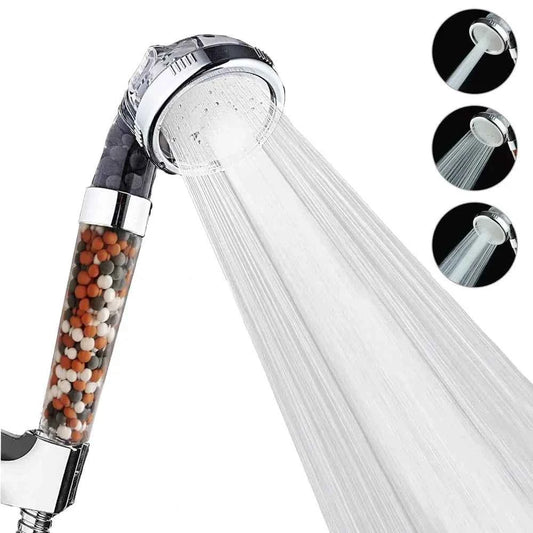 Pommeau de douche spa à filtre avec jet doux et trois réglages pour une expérience relaxante sous la douche
