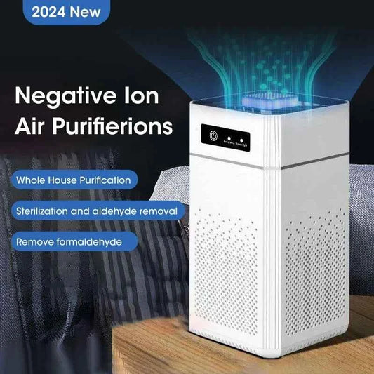 Purificateur d'air à ions négatifs moderne pour toute la maison avec stérilisation et élimination des aldehydes