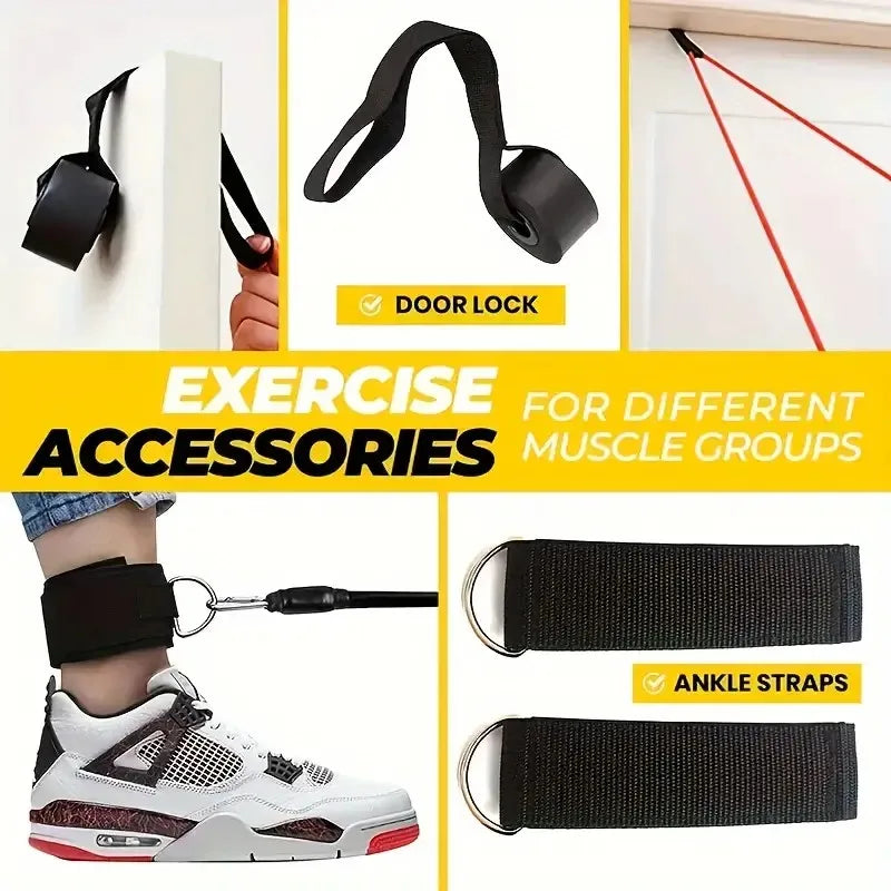 Accessoires d'exercice Le Terrier du Bien-Être avec sangles de cheville et verrou de porte