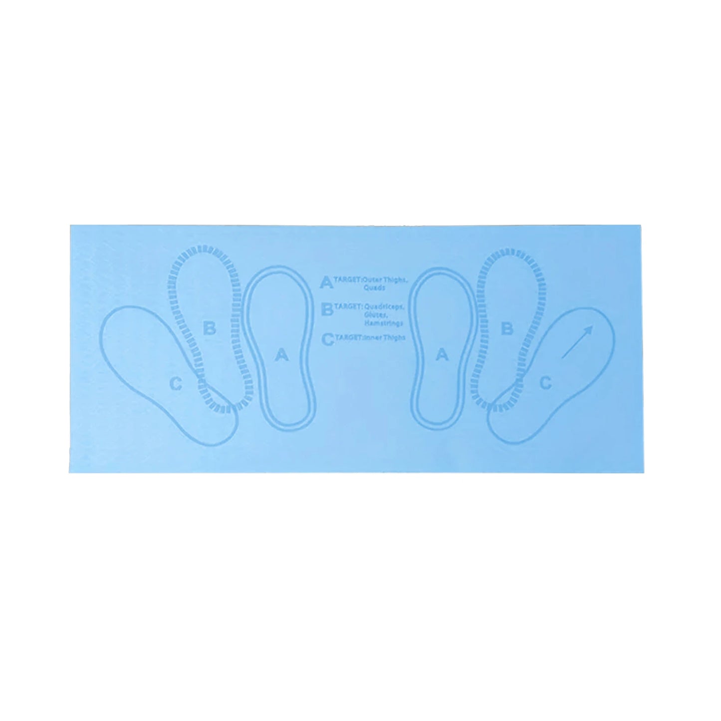 Tapis d'entraînement fitness avec repères pour positions de pieds pour exercices variés